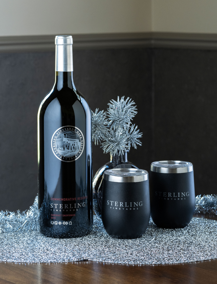 holiday cabernet and tumblers